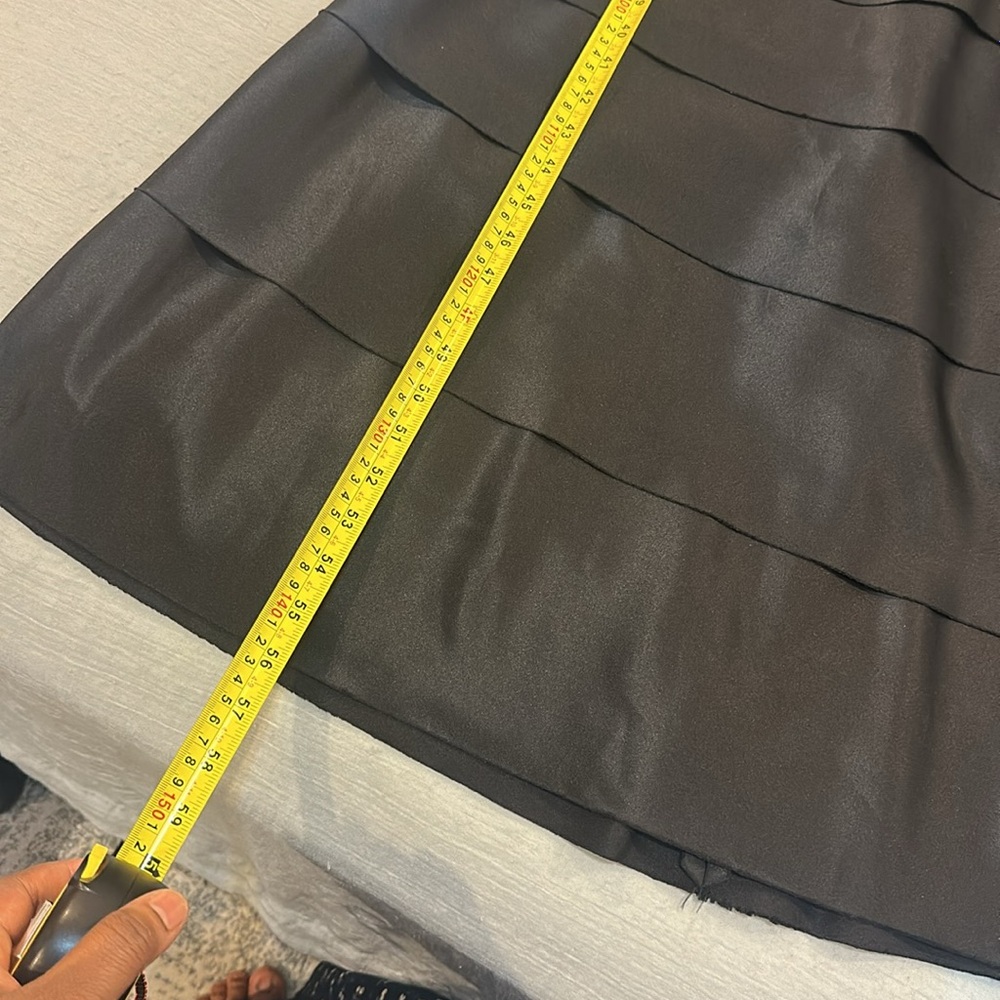 BCBGMaxAzria Black Ruched Bandage Layers Maxi  Formal Sweetheart Neckline Dress - Picture 12 of 16